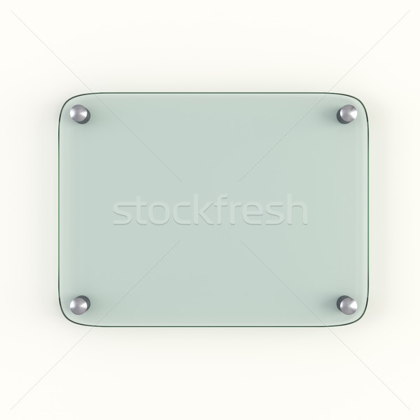 Glass plate mock up Stock photo © cherezoff