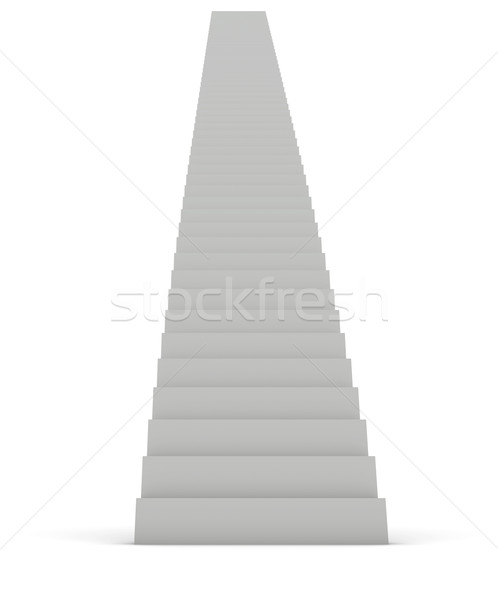 Beyaz merdiven yalıtılmış vermek dizayn arka plan Stok fotoğraf © cherezoff