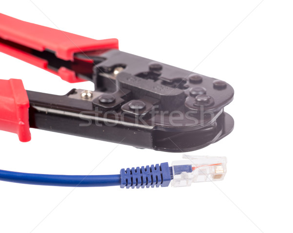 Crimper with blue cable  Stock photo © cherezoff