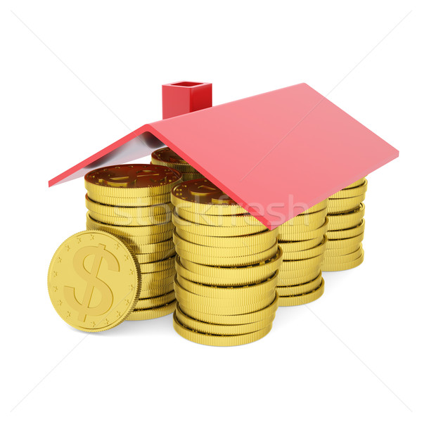 House of gold coins Stock photo © cherezoff