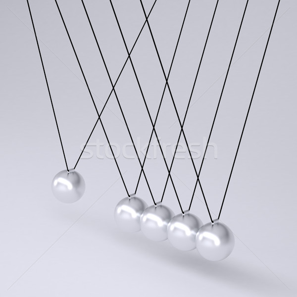 Close up of Newton's cradle Stock photo © cherezoff