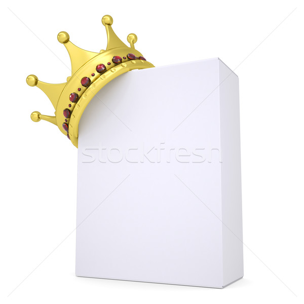 Crown on a white box Stock photo © cherezoff