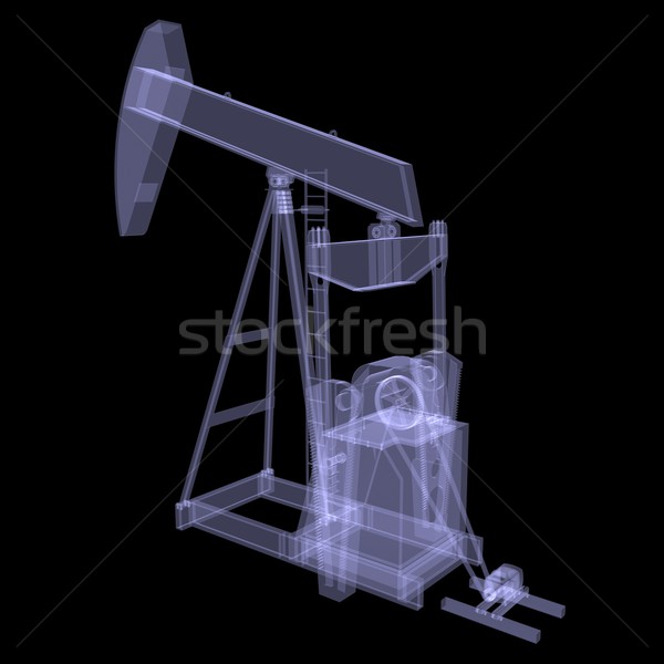 Olaj pumpa röntgen 3d render izolált fekete Stock fotó © cherezoff