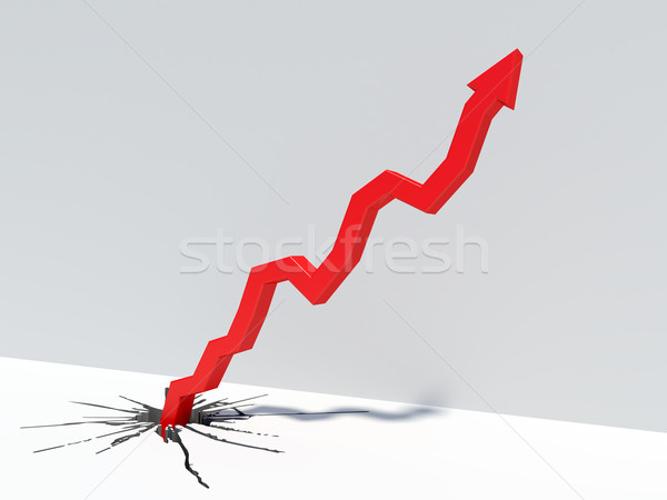 Red arrow pointing up Stock photo © cherezoff