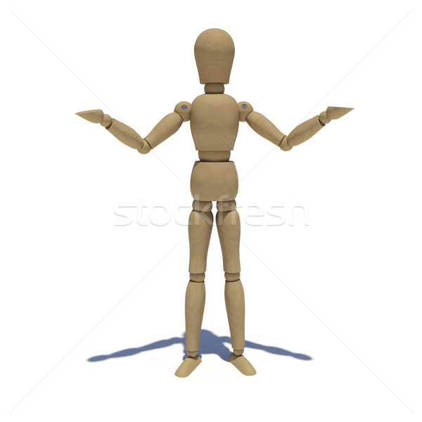Wooden doll shows left and right hands Stock photo © cherezoff