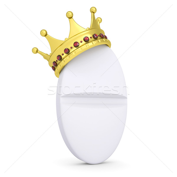 Crown on the white tablet Stock photo © cherezoff