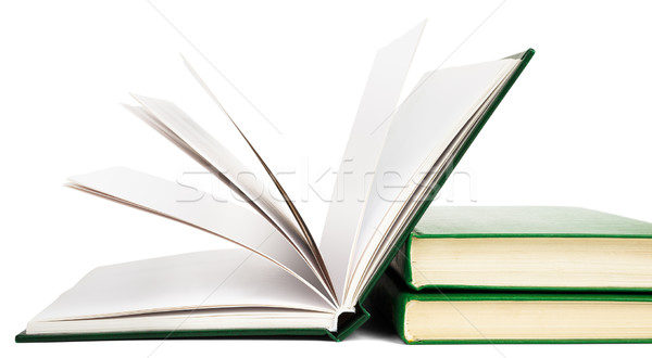 Stock photo: Open book, hardback books 