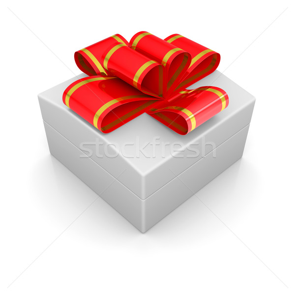 Jewelry box with a ribbon Stock photo © cherezoff