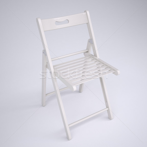 White folding chair Stock photo © cherezoff