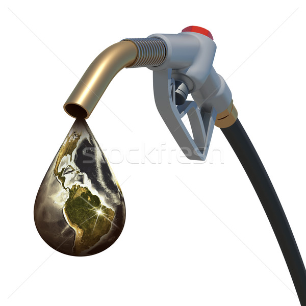 Fuel nozzle weeping  on the right side of a picture Stock photo © cherezoff