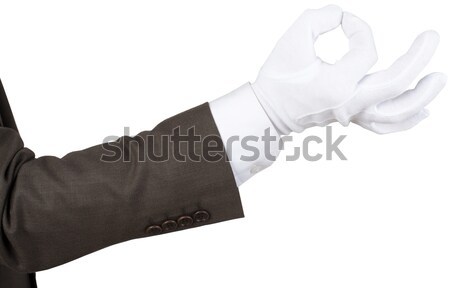 White glove makes ok sign Stock photo © cherezoff