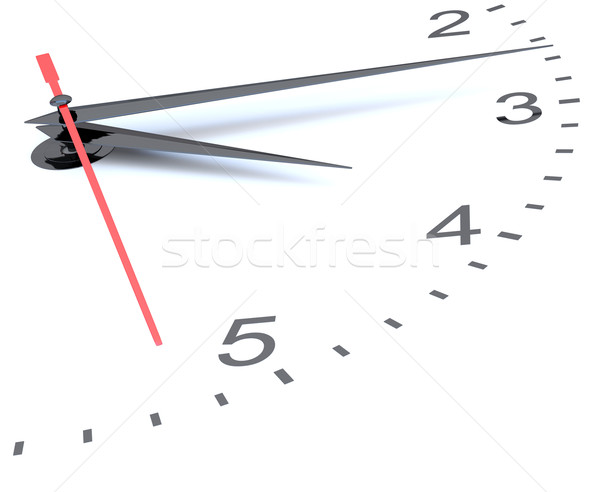 Closeup of hands on clock face Stock photo © cherezoff