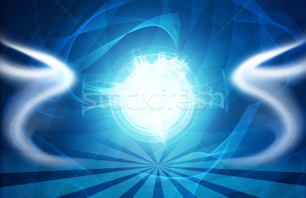 Abstract blu magia linee fondo Foto d'archivio © cherezoff