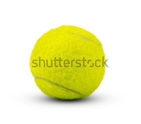 Pelota de tenis blanco amarillo aislado deporte tenis Foto stock © cherezoff