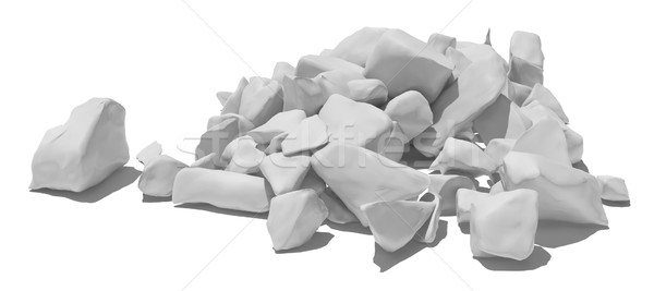 Pile of stone isolated on white background Stock photo © cherezoff