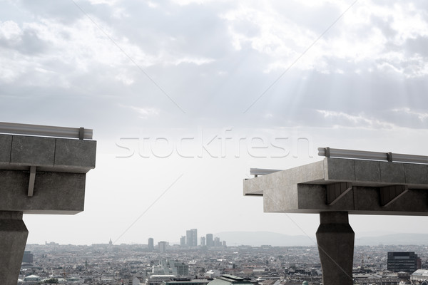 Brug kloof boven City Scape stad steen Stockfoto © cherezoff