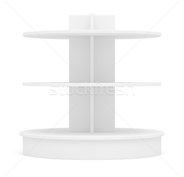 Empty shelves for products on white background Stock photo © cherezoff