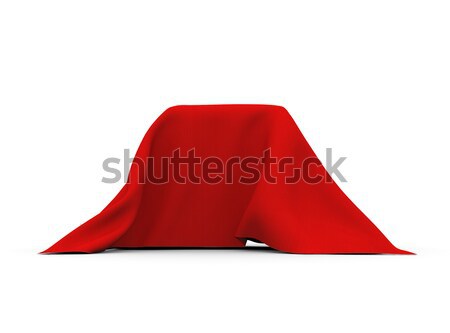 Obiektu prostokątny pokryty czerwony tkaniny Zdjęcia stock © cherezoff