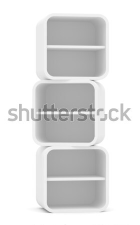 Empty white rounded showcase. Isolated Stock photo © cherezoff