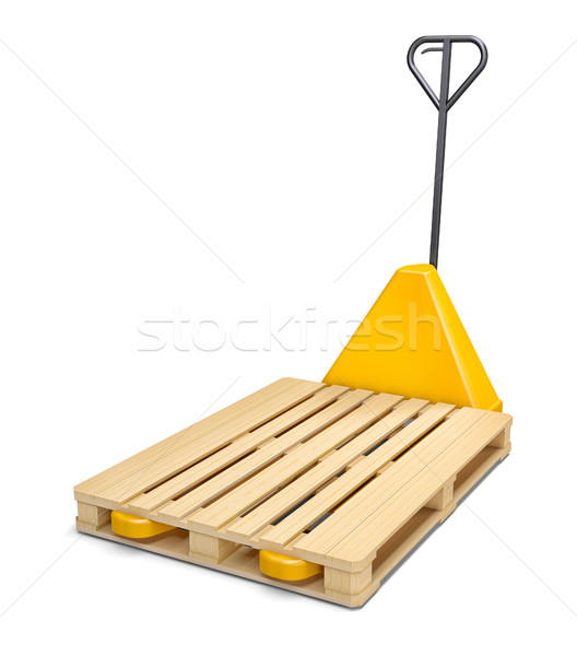 Pallet truck isolated on white Stock photo © cherezoff