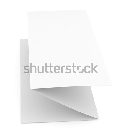 Vuota carta libretto bianco isolato Foto d'archivio © cherezoff