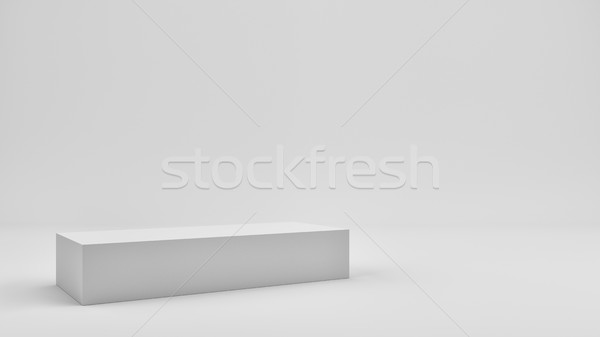 Stockfoto: Kubus · grijs · foto · studio · 3D