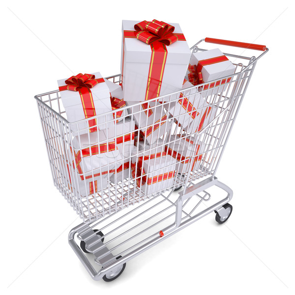 Cart with gifts Stock photo © cherezoff