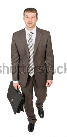Businessman looking at camera on white Stock photo © cherezoff