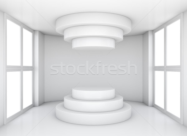 подиум Top Cap чистой белый Сток-фото © cherezoff