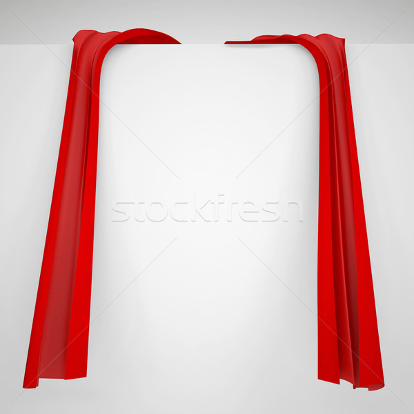 Red cloth on a white wall Stock photo © cherezoff