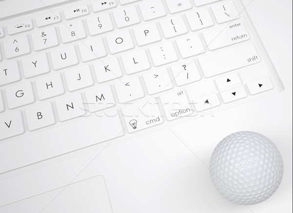 Golf ball on the keyboard Stock photo © cherezoff