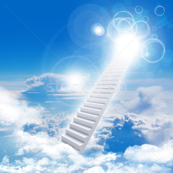 商业照片: 楼梯 · 天空 ·云· 太阳 · 抽象 ·光