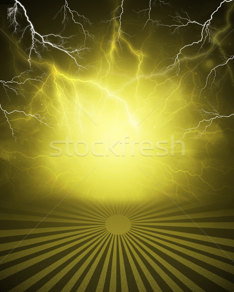 Abstrakten gelb Blitz Streifen Unterseite Set Stock foto © cherezoff