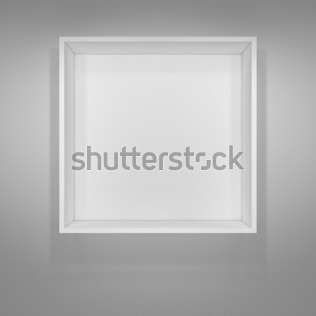 Illuminated white shelf for presentations Stock photo © cherezoff
