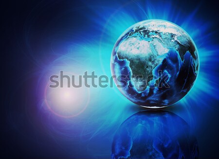 Föld elemek kép földgömb térkép absztrakt Stock fotó © cherezoff