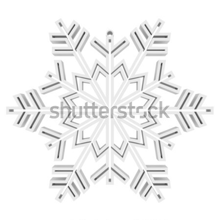 Glas sneeuwvlok geïsoleerd geven witte sneeuw Stockfoto © cherezoff