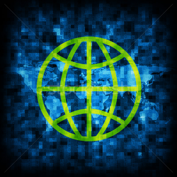 Absztrakt bináris kód földgömb elektronikus számítógép internet Stock fotó © cherezoff