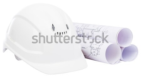 Helmet with blue print Stock photo © cherezoff