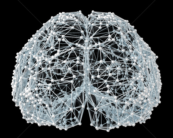 Stock photo: Abstract brain. Network connection background