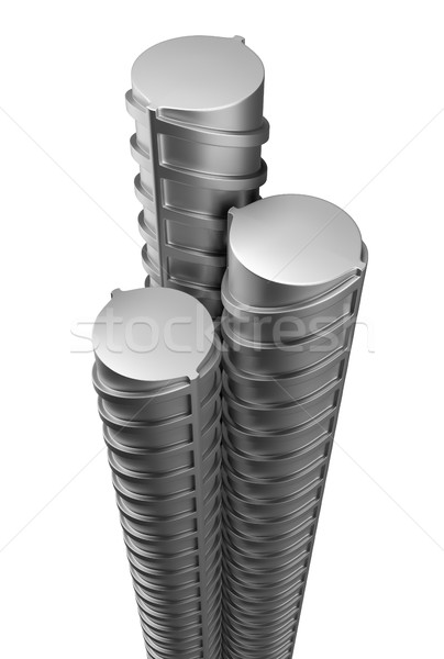 Stock photo: Steel reinforcements. Isolated on white