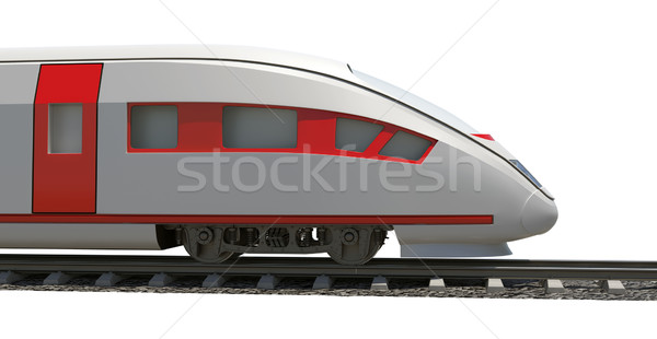 Modern train on white Stock photo © cherezoff