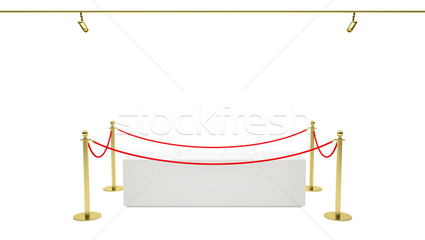 Showcase with tiled stand barriers for exhibit Stock photo © cherezoff