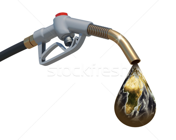Earth dropping from the fuel nozzle Stock photo © cherezoff