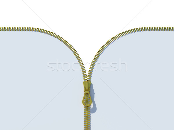 Zipper on white Stock photo © cherezoff