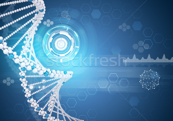 Human DNA. Background of hexagons  Stock photo © cherezoff