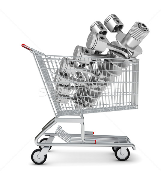 Engine in shopping cart Stock photo © cherezoff