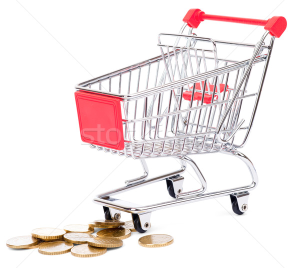 Shopping cart with coins Stock photo © cherezoff