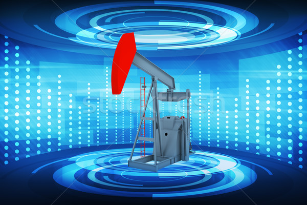 Eenheid Blauw foto abstract olie energie Stockfoto © cherezoff