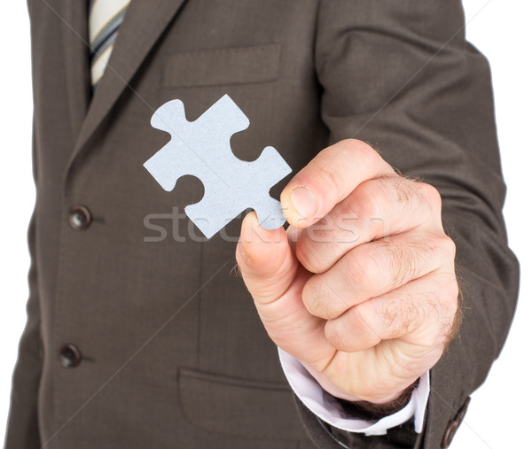 [[stock_photo]]: Affaires · main · puzzle · pièce