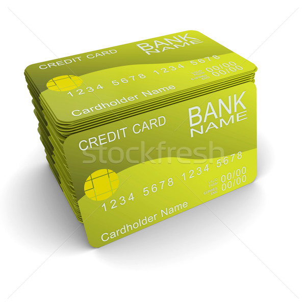 A stack of yellow credit cards Stock photo © cherezoff